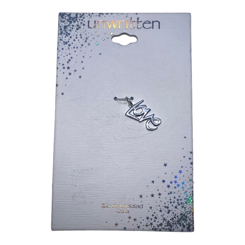 Unwritten Silver Plated Scripted Love Lowercase Charm NWT